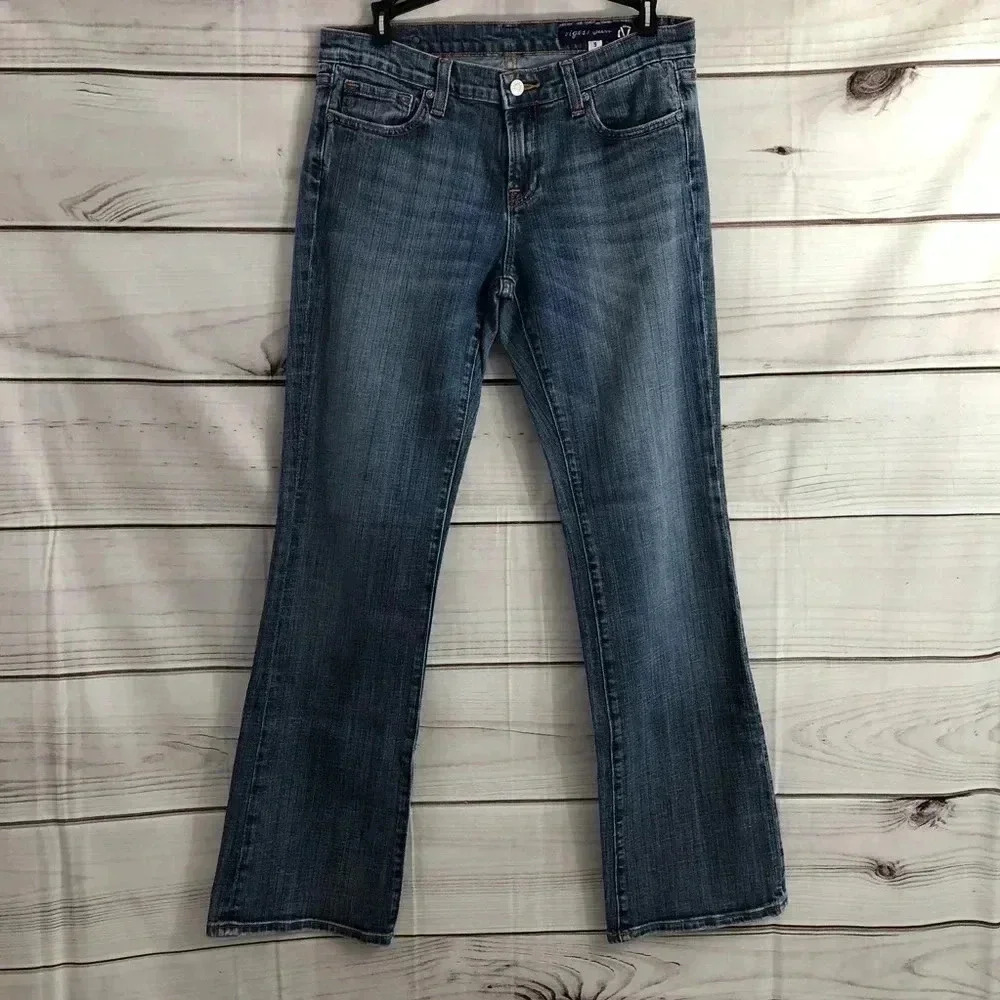 Vigoss Bootcut Jeans Women Size 9 Blue Medium Wash Flap Pocket P1605J Mid Rise